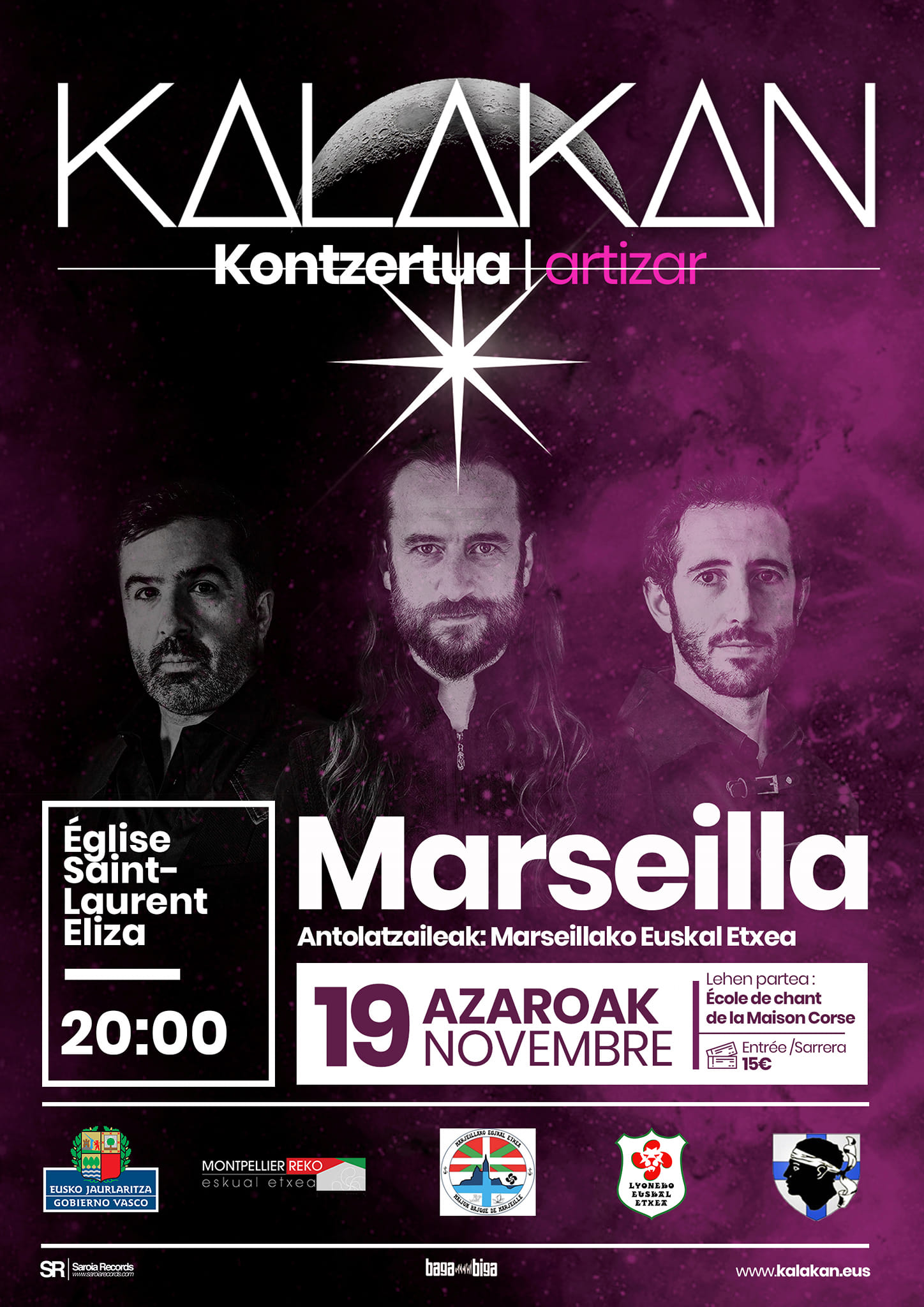 Concert de Kalakan le samedi 19 novembre à l’église Saint-Laurent de Marseille